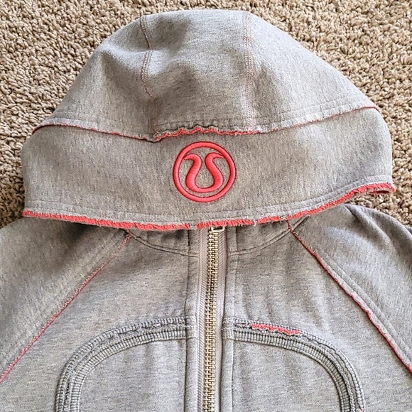 Lululemon gray pink scuba hoodie Size 6 - Picture 4 of 10